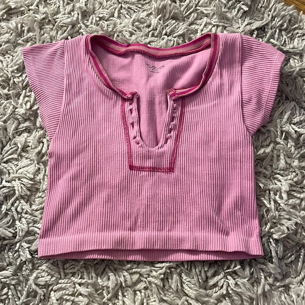 Pink go for gold t shirt from urban outfitters